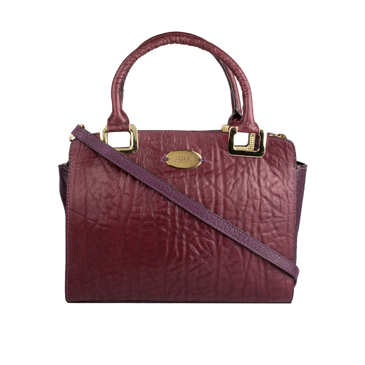 Claudia 02 Purple Leather Satchel