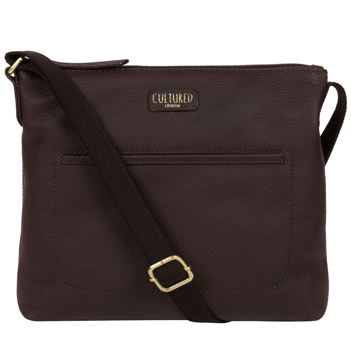 'Dalida' Dark Chocolate Leather Small Cross Body Bag