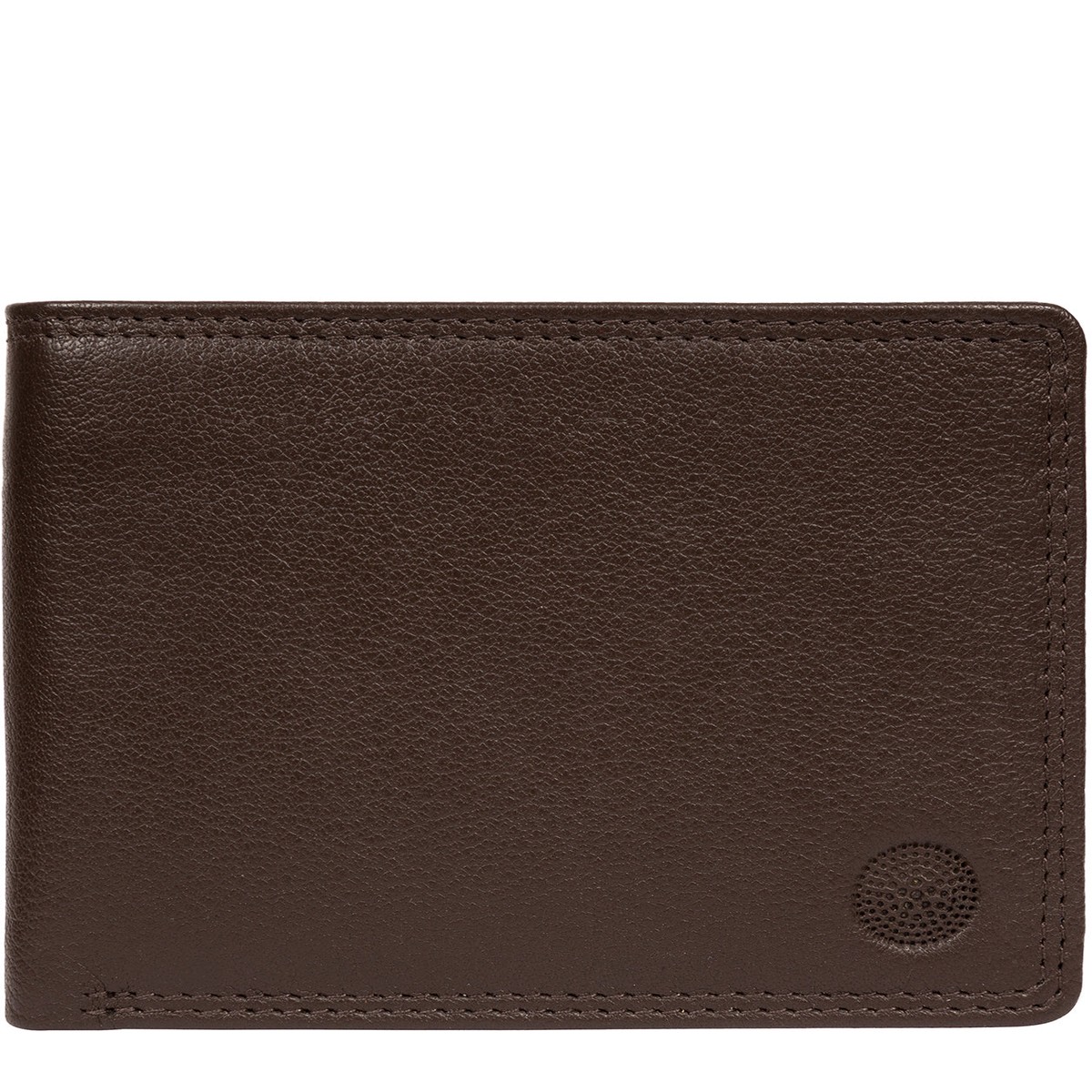 'Moon' Dark Brown Leather RFID Wallet