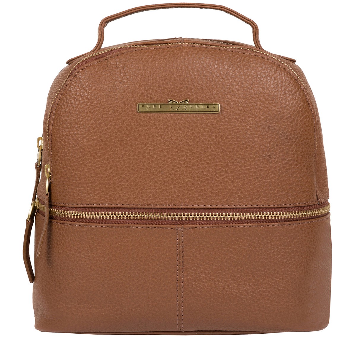'Gloria' Tan Leather Backpack