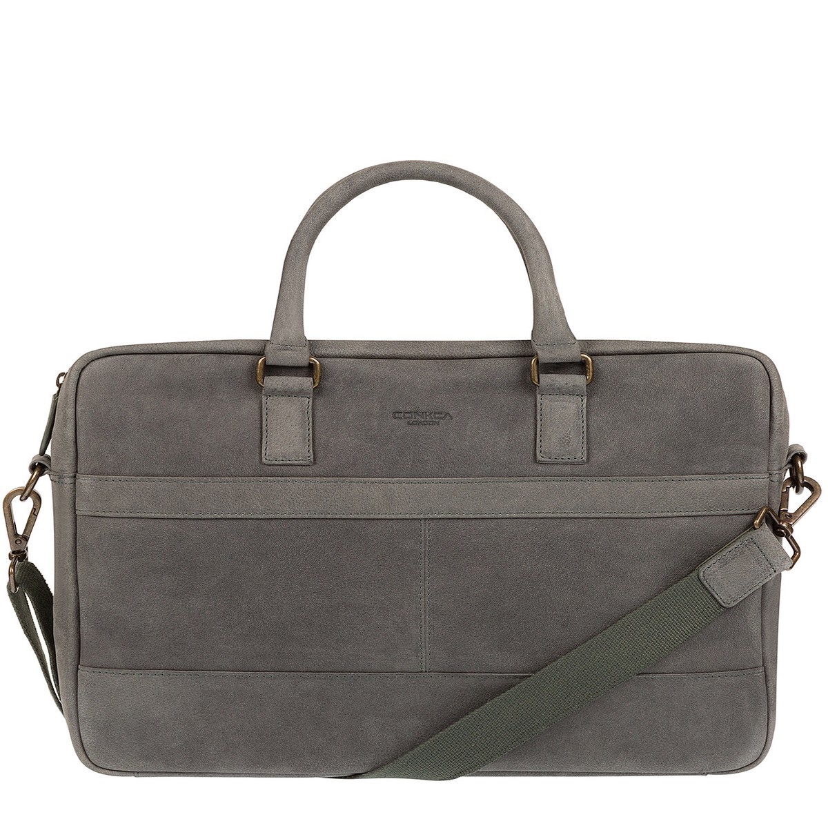 'Grafton' Vintage Grey Leather Workbag