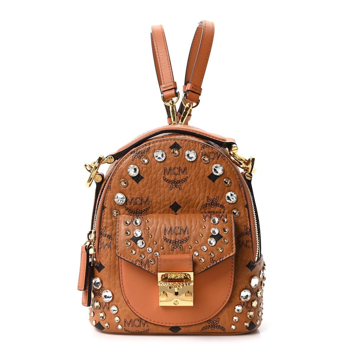 Vistetos Crystal X-Mini Patricia Backpack Cognac
