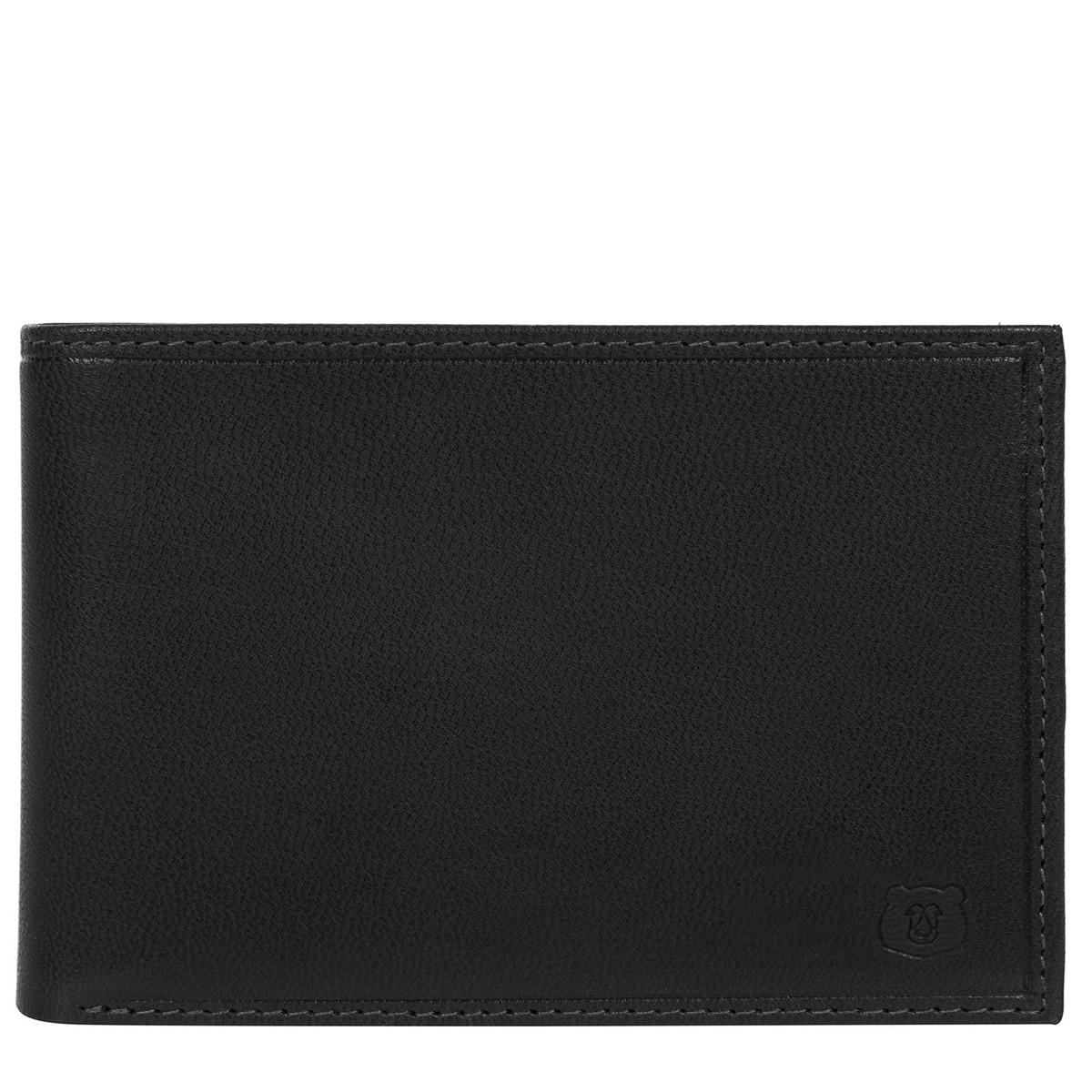 'Njord' Black Leather Bi-Fold Wallet