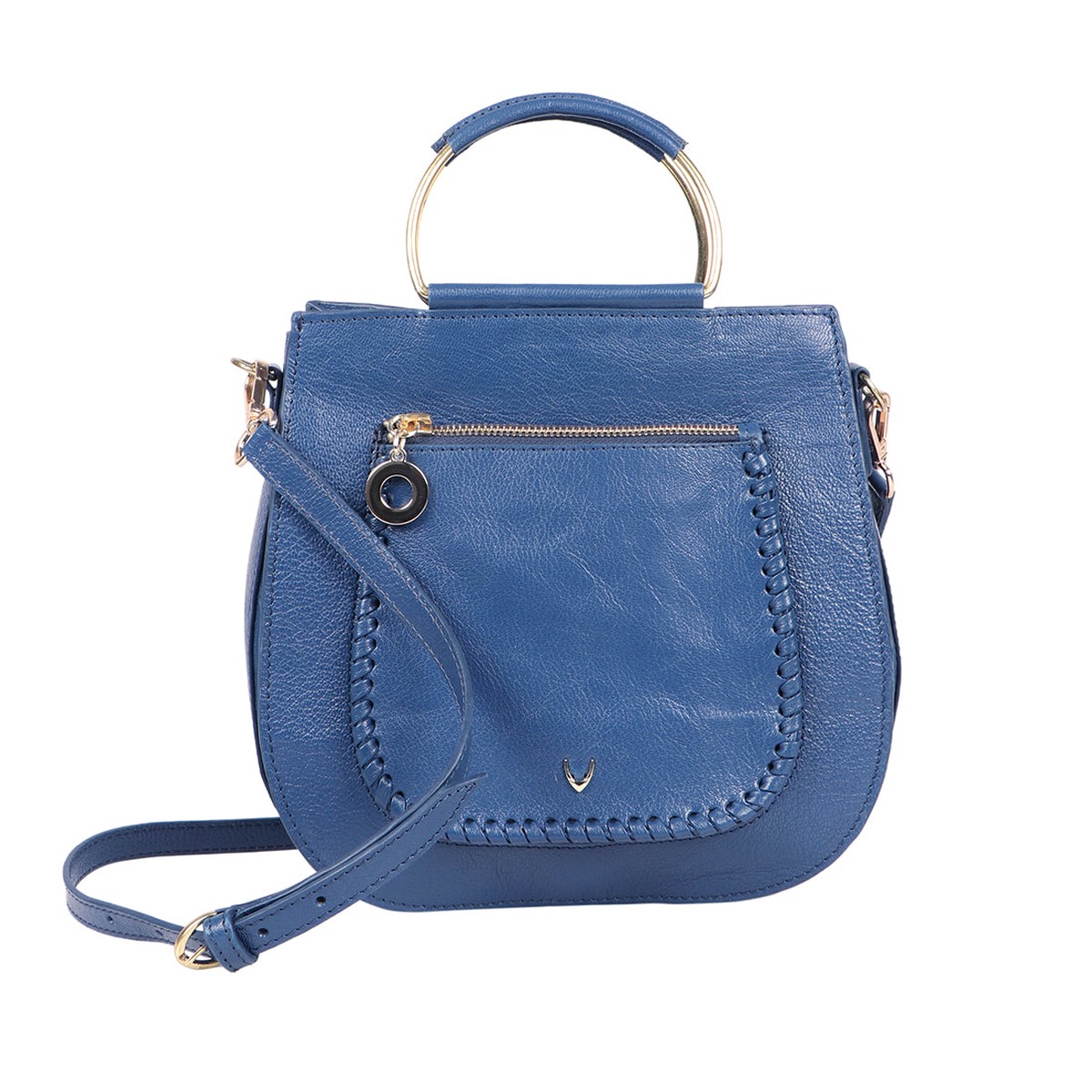 Valonia 02 Blue Leather Satchel