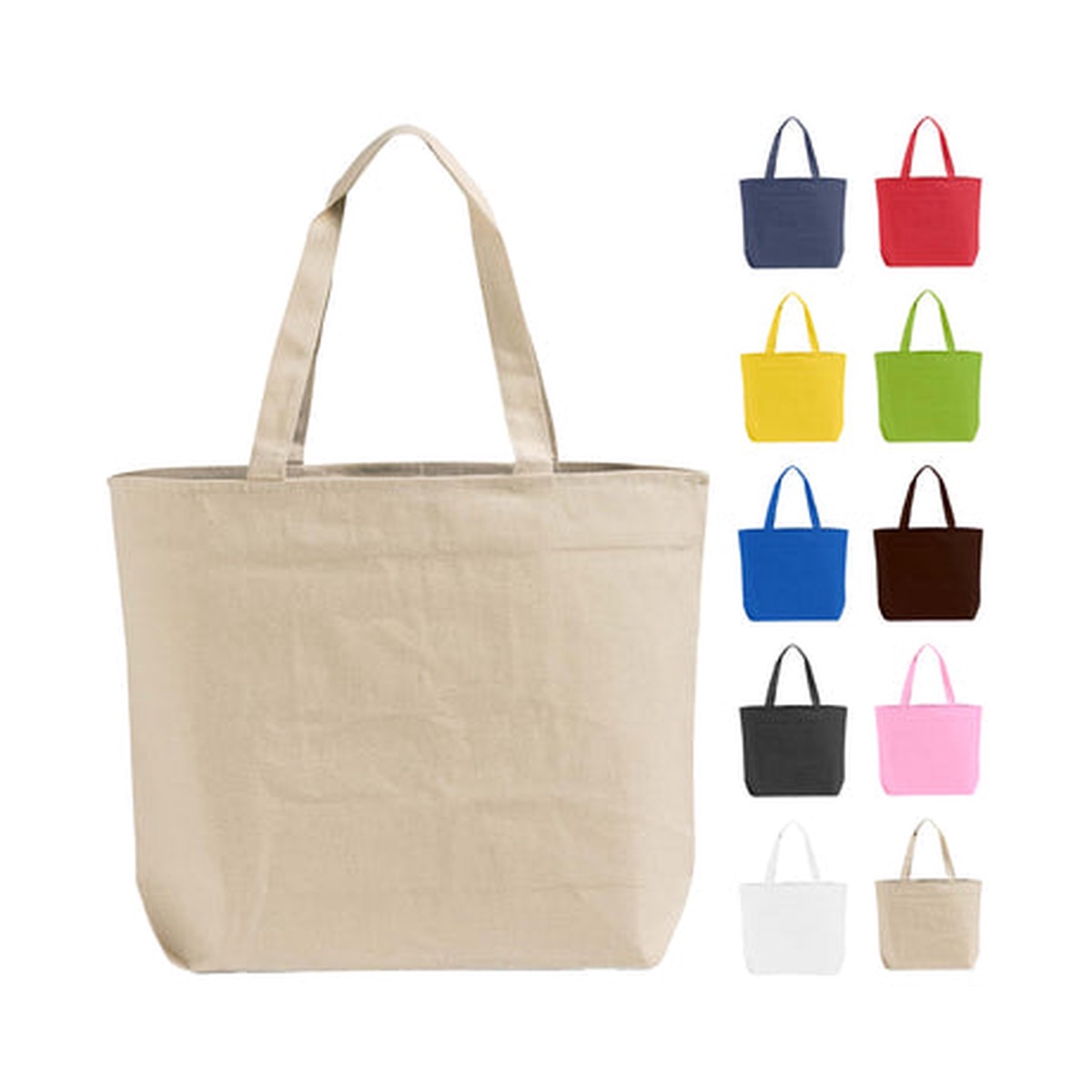 Wholesale Zippered Canvas Tote Bags - TG261, Bulk & Custom Branding