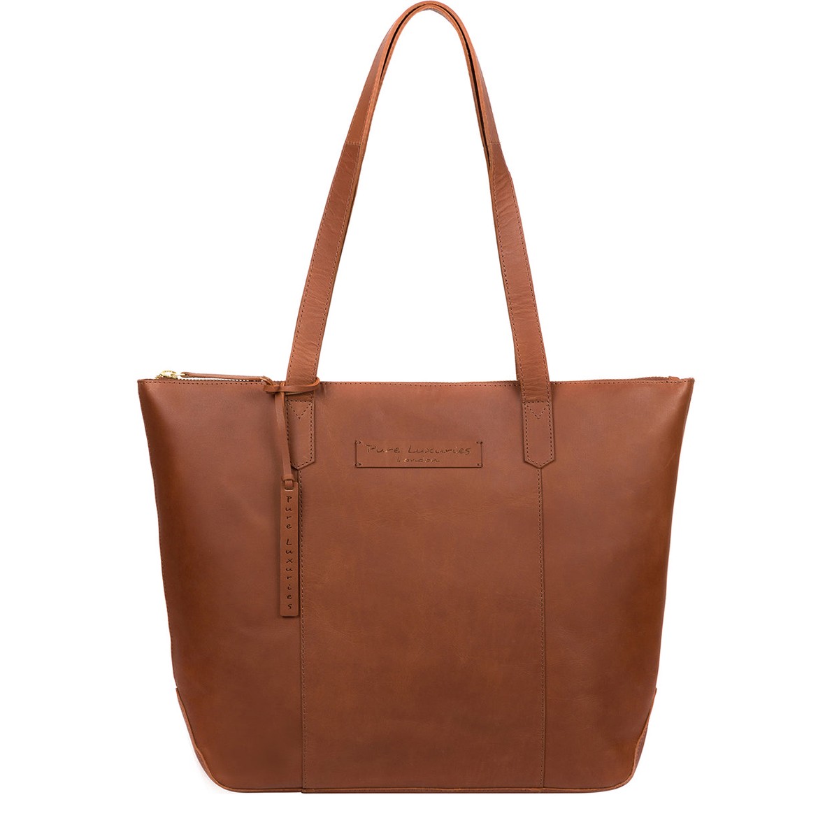 'Blendon' Cognac Leather Shopper Bag