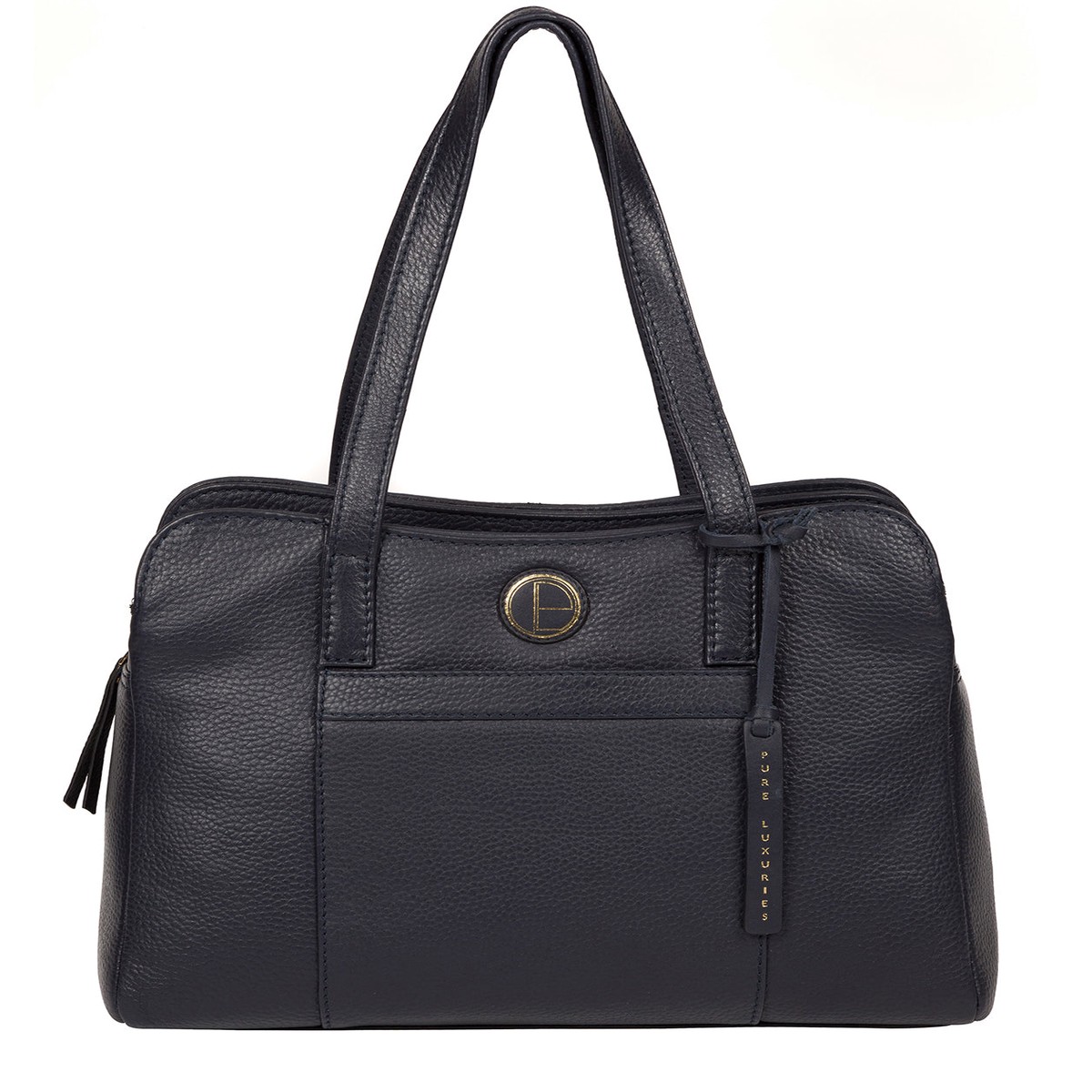 'Henna' Navy Leather Handbag