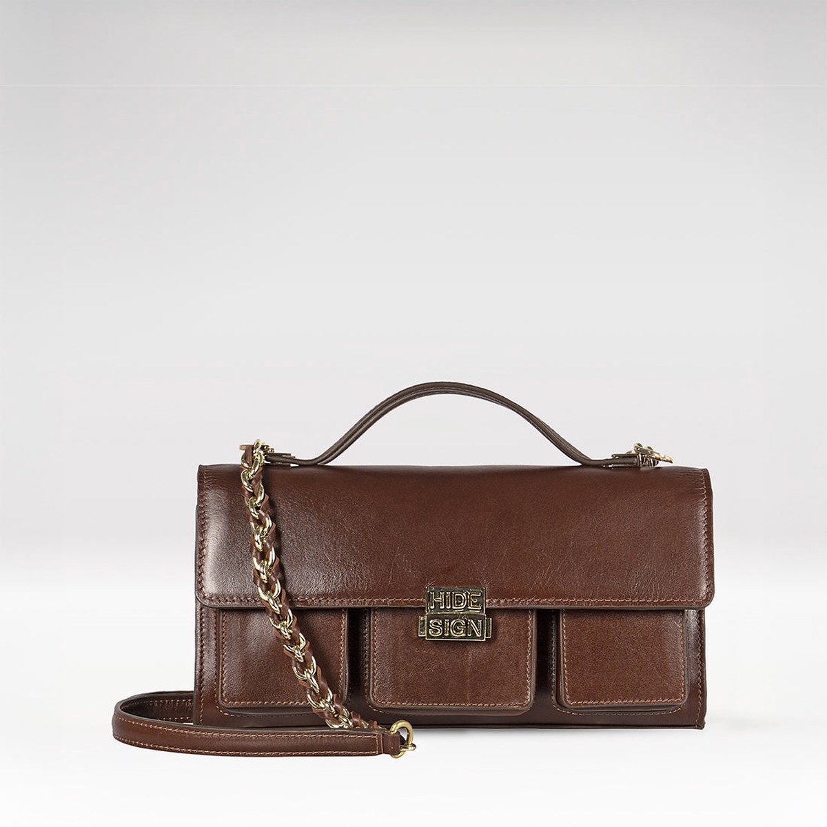 Sterling 02 Brown Leather Shoulder Bag