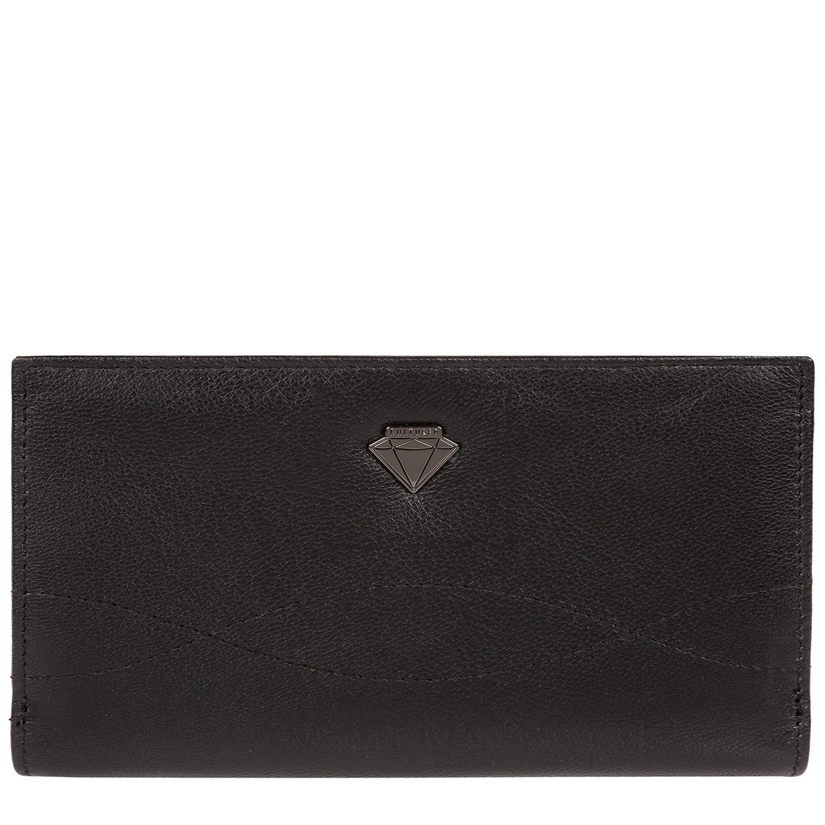 'Stow' Black Leather Purse