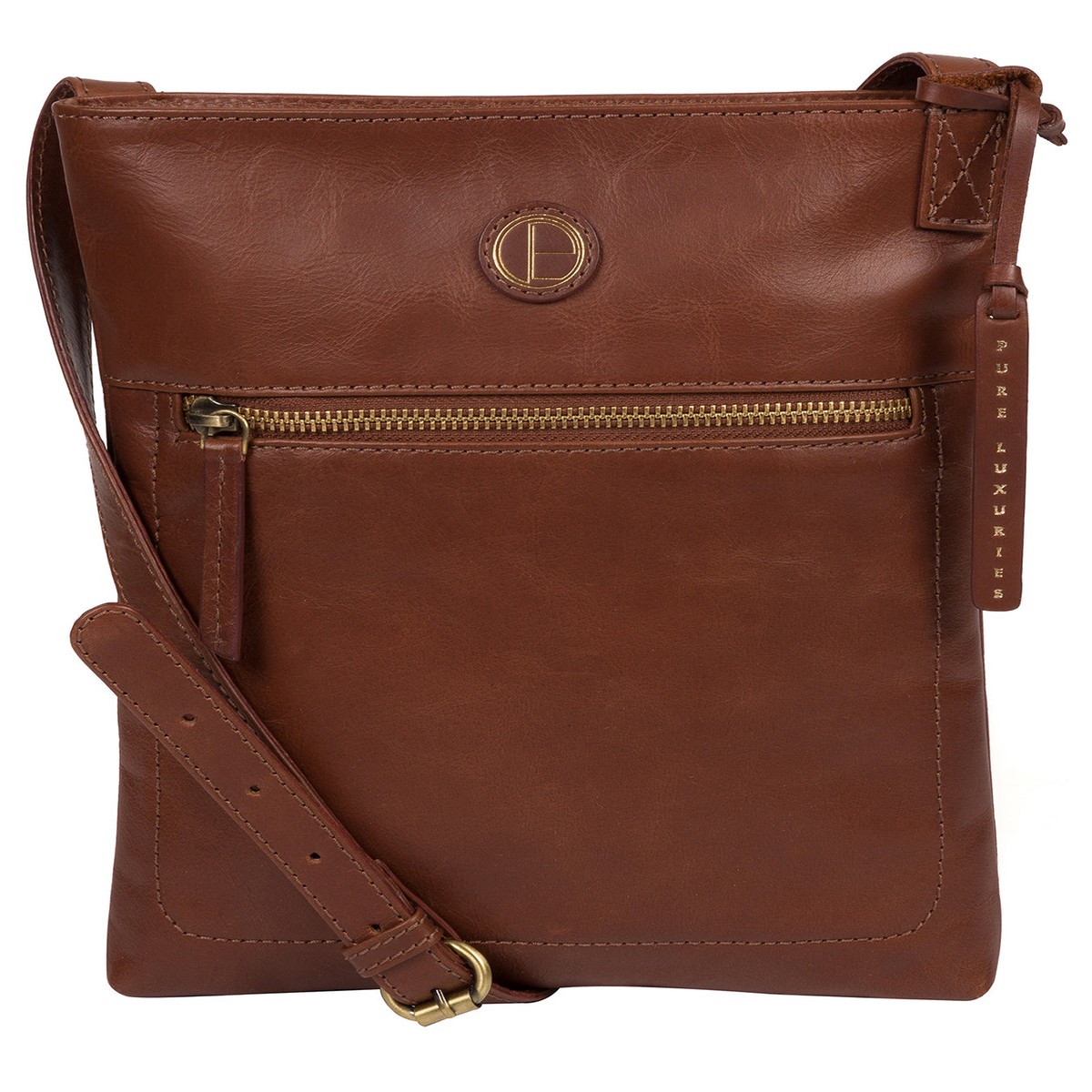 'Knook' Vintage Cognac Leather Cross Body Bag