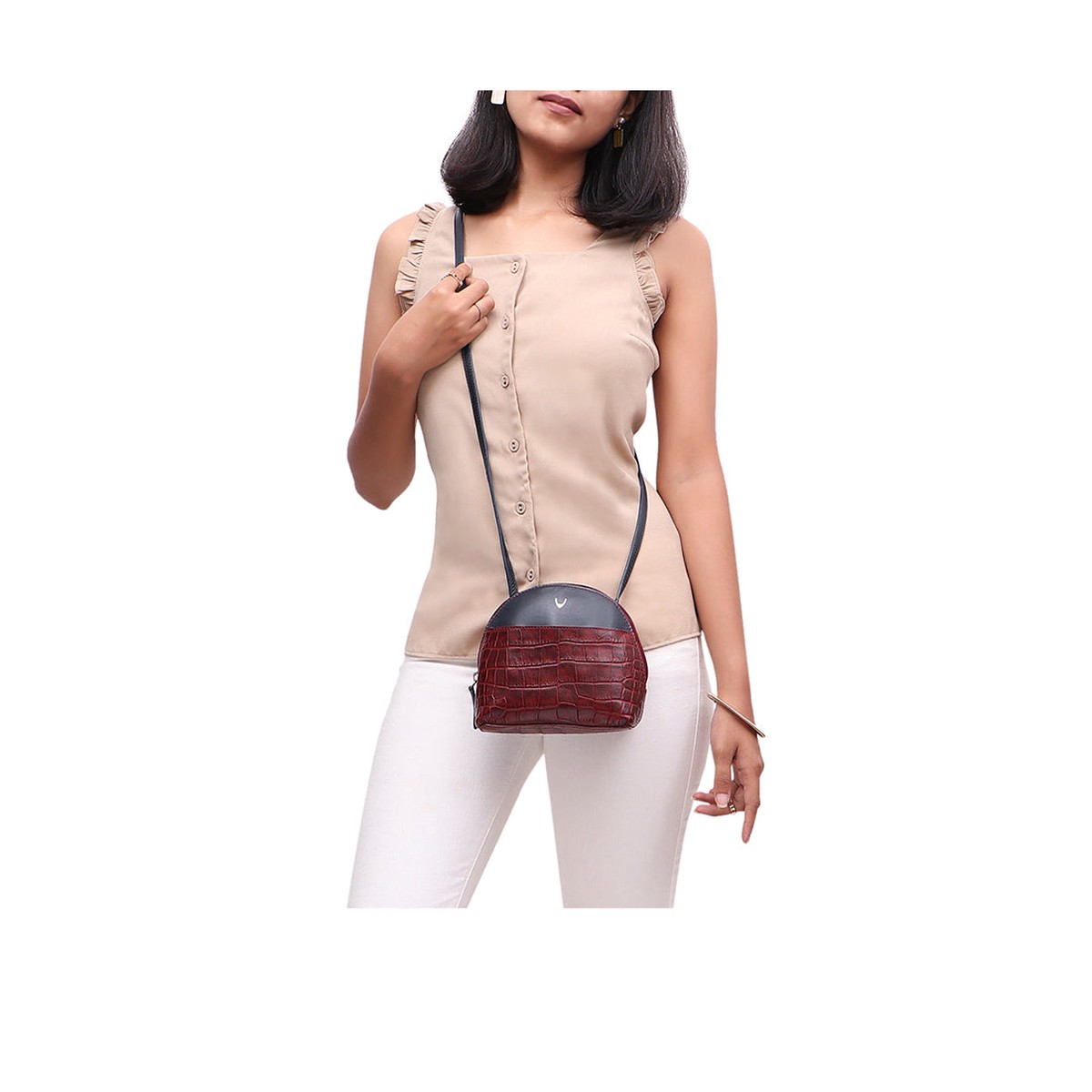 Fb Kia 01 Marsala Leather Sling Bag