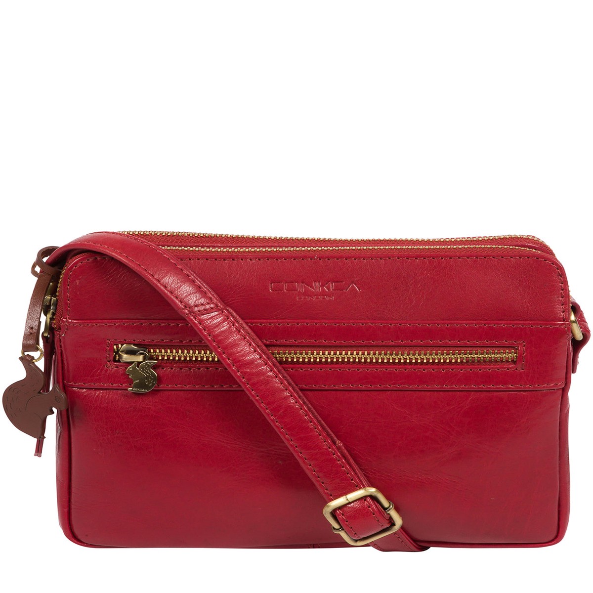 'Drew' Chilli Pepper Leather Cross Body Bag