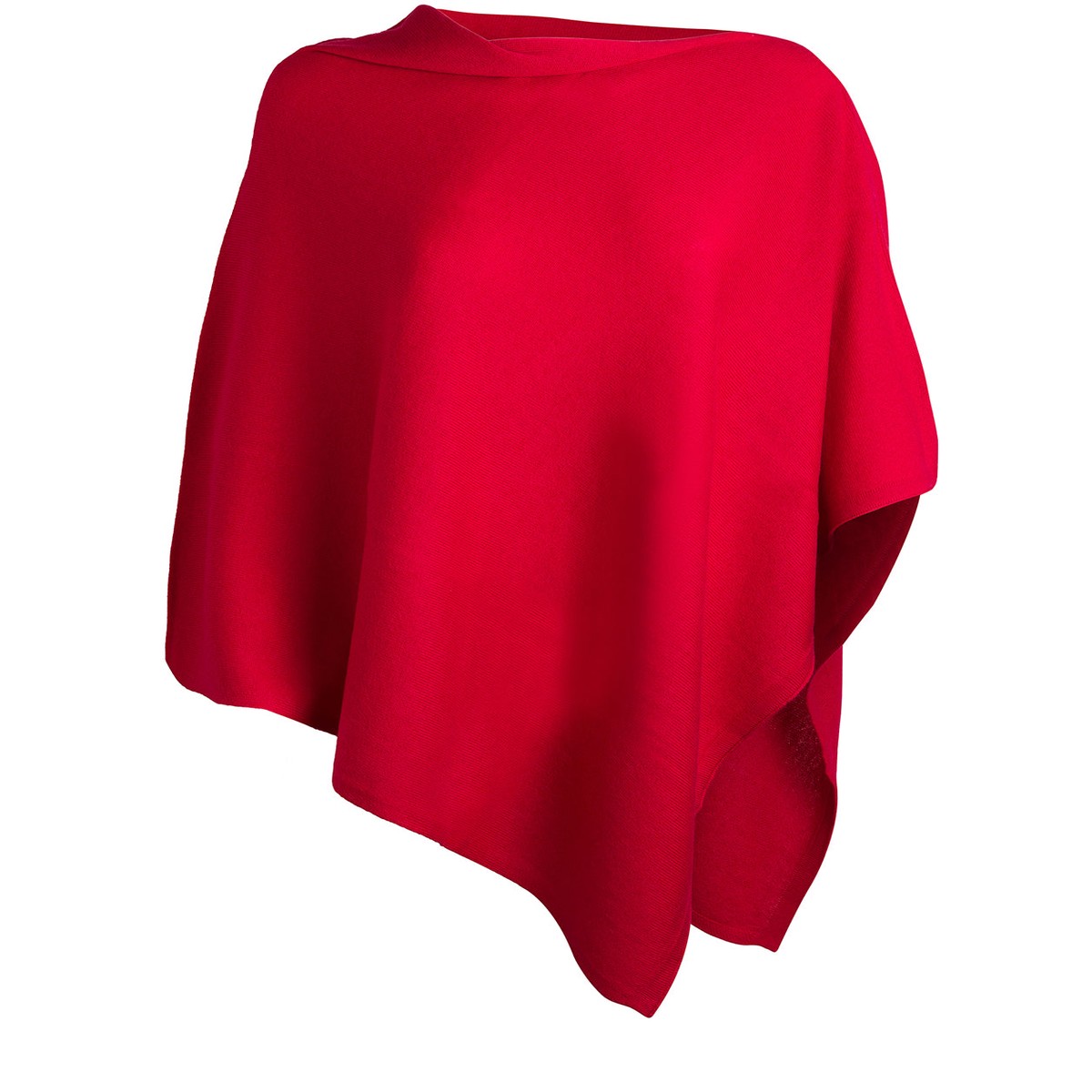 'Eskdale' Chilli Red Cashmere & Merino Wool Poncho