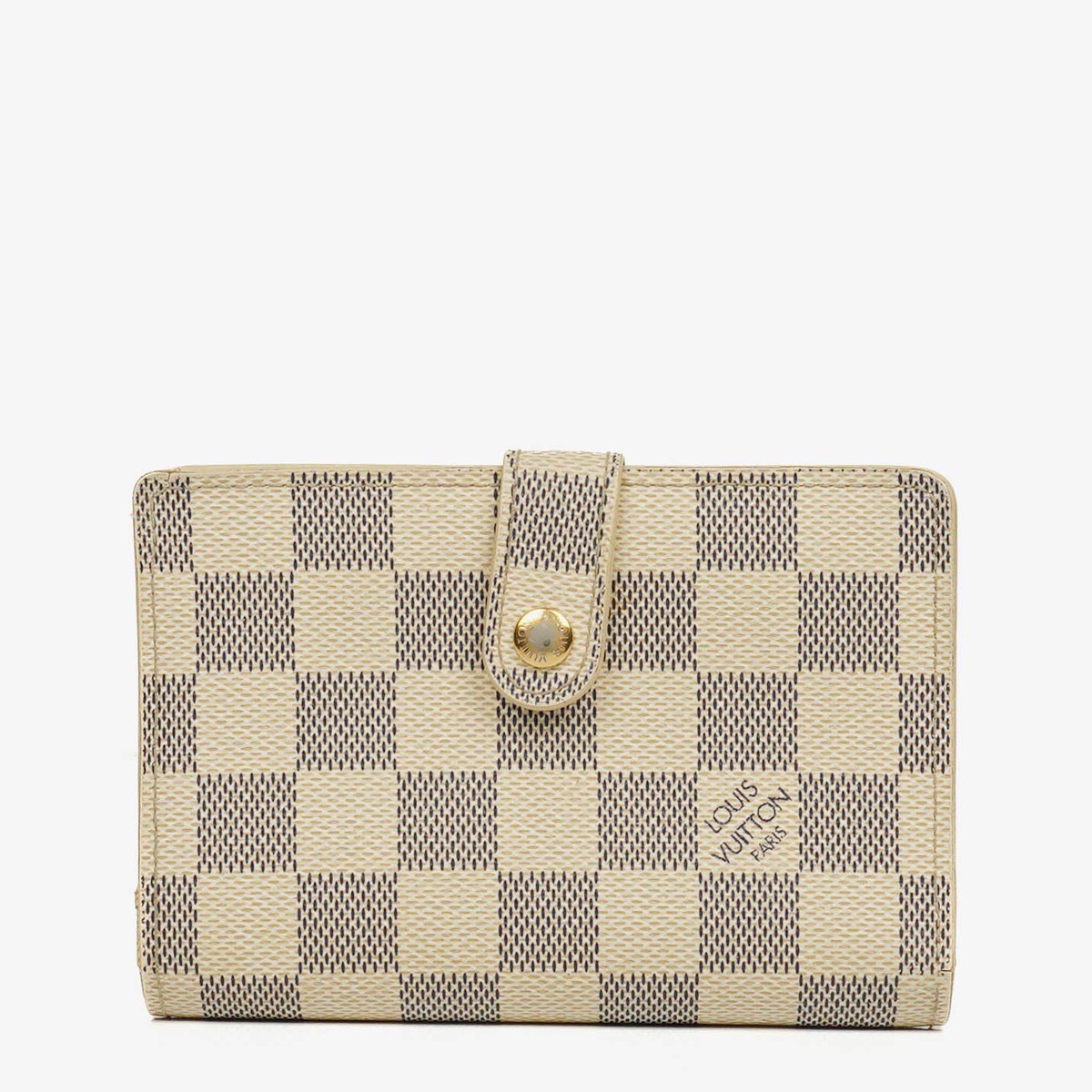 Louis Vuitton Port Feuille Vienoise Damier Azur Canvas French Purse Wallet